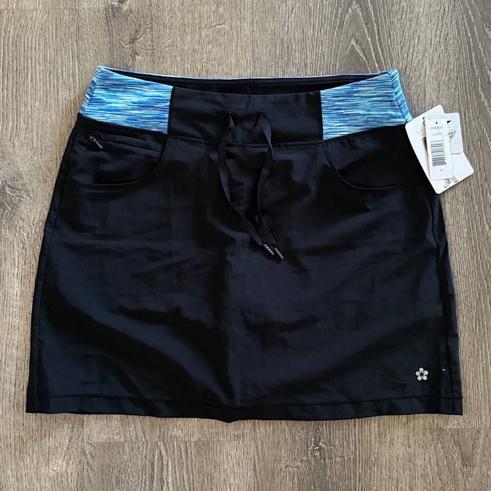 Tuff Athletics Black Skirt with Blue Trim